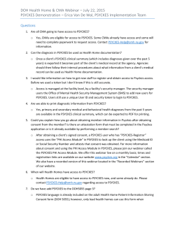 July 22, PSYCKES Demo Health Home Bi-weekly Webinar Q A