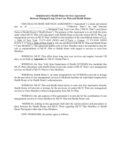 ASA Between Health Home and MLTCP specific to Class Members named in the U.S. v. State of New York and O&rsquo;Toole v. Cuomo
