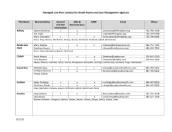 Managed Care Organization Contacts for Health Home