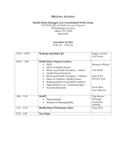 November 24, 2014 - Agenda