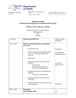 March 2, 2015 - Agenda