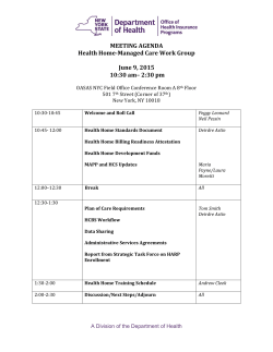 June 9, 2015 - Agenda