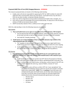 September 28, 2015 - DRAFT Proposed HARP POC Stopgap Measures