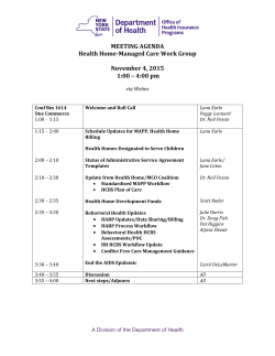 November 4, 2015 - Agenda