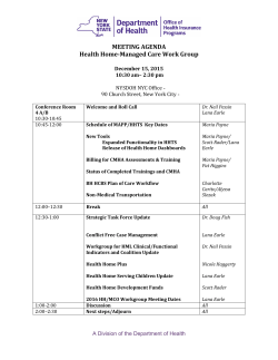 December 15, 2015 &ndash; Agenda