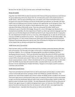 April 22, 2013 &ndash; Meeting Minutes