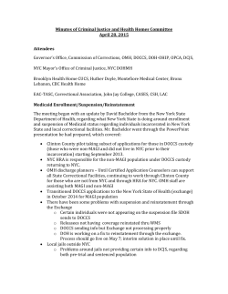 April 28, 2015 &ndash; Minutes of Criminal Justice and Health Homes Committee