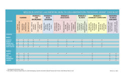 February 2015 &ndash; NYS DCJS Justice and Mental Health Collaboration Program Grant Checklist