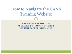 How to Navigate the CANS-NY Training Website