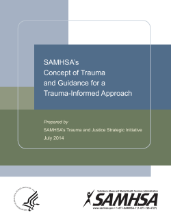 SAMHSA Trauma Concept Paper