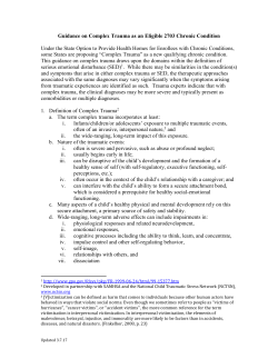 CMS Complex Trauma Definition and Guidance for States