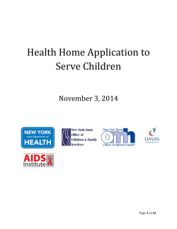 Part I: Background and Policy Information for Serving Children in Health Homes