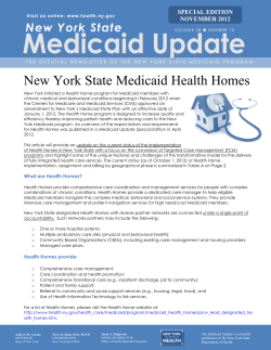 Health Home Implementation Update
