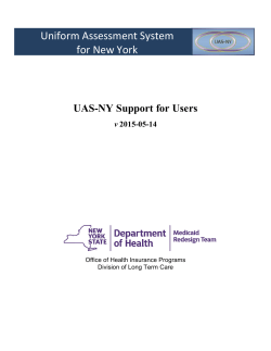 The UAS-NY Support for Users