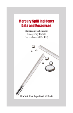 Mercury Spill Incidents - Data and Resources
