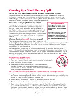 Cleaning Up a Small Mercury Spill