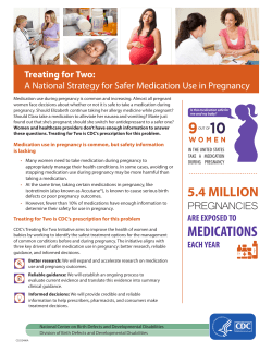 Birth Defects Activities: Medication Use During Pregnancy/Treating for Two Initiative