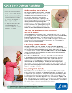 Birth Defects Activities