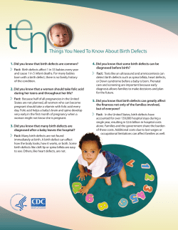 10 Things You Should Know About Birth Defects