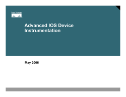 Advanced IOS Device Instrumentation
