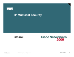IP Multicast Security