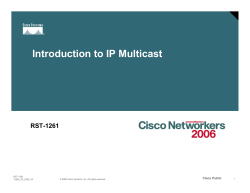 Introduction to IP Multicast