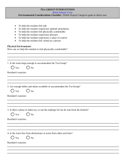 Environmental Considerations Checklist