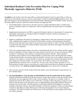 Individual Crisis Plan Form