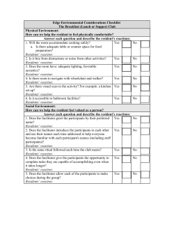 Environmental Checklist