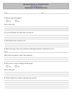 Questionnaire for Big Band