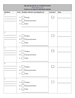 Goals on care plan for individual residents