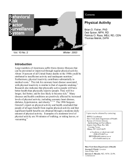 Physical Activity - Winter 2003 Vol. 10, No. 2