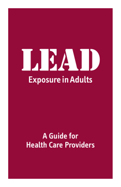 "Lead Exposure in Adults - A Guide for Health Care Providers"
