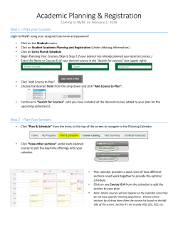 How to Use Academic Planning Registration