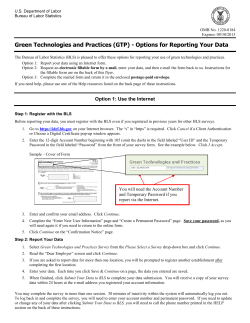 Internet Reporting Instructions