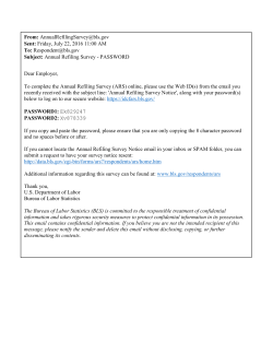 Annual Refiling Survey - PASSWORD