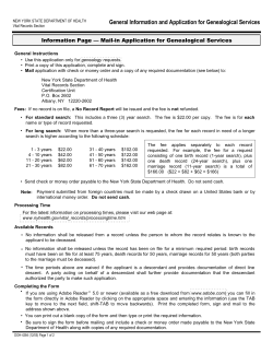DOH-4384 - Genealogy Application