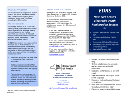 NYS Electronic Death Registration System Brochure
