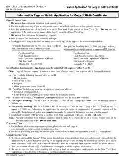 birth certificate application form