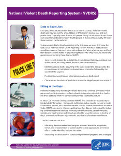 At-A-Glance: National Violent Death Reporting System
