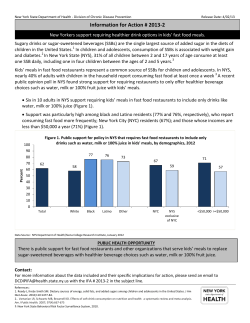 IFA # 2013-2: Sugar-Sweetened Beverage Public Opinion Poll: Healthy Drink Options in Kids' Fast Food Meals