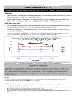 IFA # 2011-9: Breastfeeding in Hospitals