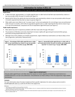 IFA # 2011-10: Access to Eye Care and Visual Impairment