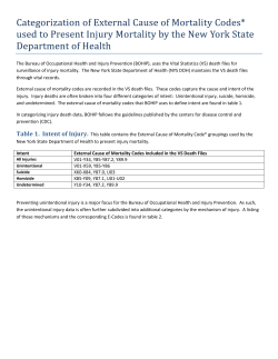Vital Statistics Death Codes