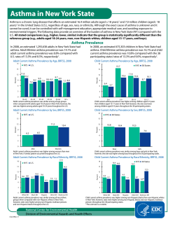 CDC 2011 Asthma State Profile - New York State