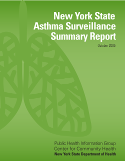 New York State Asthma Surveillance Summary Report