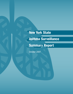 New York State Asthma Surveillance Summary Report