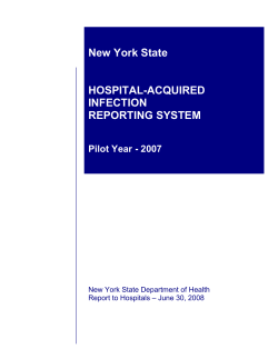 Full Report to Hospitals - Hospital-Acquired Infection Reporting System - 2007
