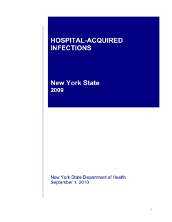 Hospital-Acquired Infections - New York State 2009