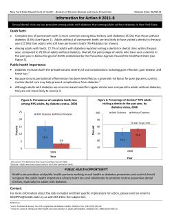 IFA # 2011-8: Access to Oral Health Care and Diabetes
